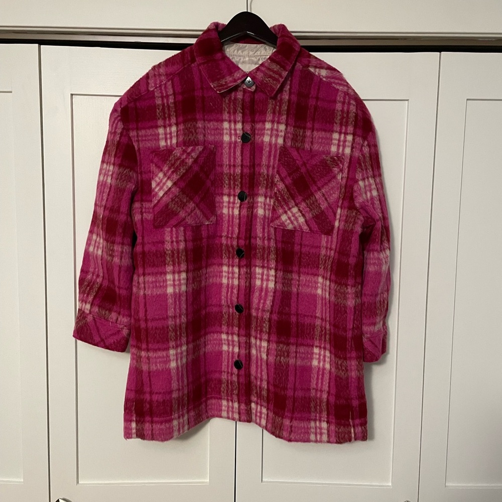 NWOT 7 Diamonds Pink Plaid Jacket
